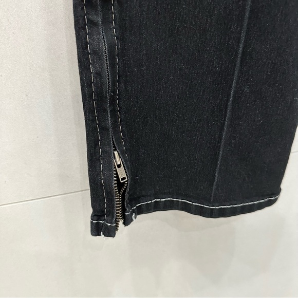 Cache Contour Collection Jeans Black Straight Leg Stretch Pants Size 10 - Picture 3 of 9